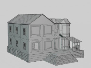 abandoned wood house 3D Model