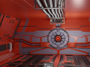 scifi corridor 3Dモデル