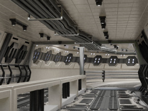 scifi corridor 3Dモデル