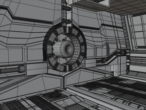 scifi corridor 3Dモデル