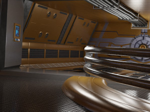 scifi corridor 3Dモデル
