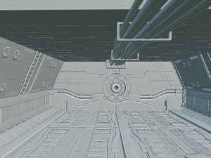 scifi corridor 3Dモデル