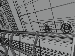 scifi corridor 3Dモデル