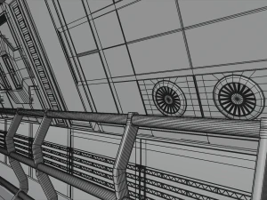 scifi corridor 3D Model