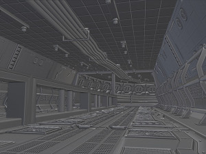 scifi corridor 3Dモデル