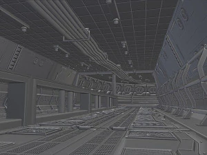 scifi corridor 3D Model