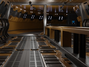 scifi corridor 3Dモデル