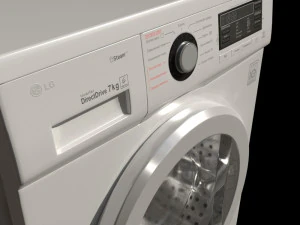washing machine lg f1296hds3 3D Model
