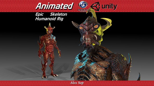 monster styracos 3D 模型 .c4d .max .obj .3ds .fbx .stl .blend 
