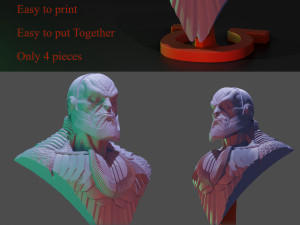 Darkseid bust snyder cut version 3D Baskı Modeli