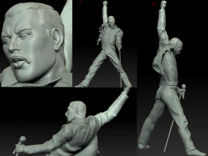 Freddie Mercury Queen Figure 3d 3D Print Model
