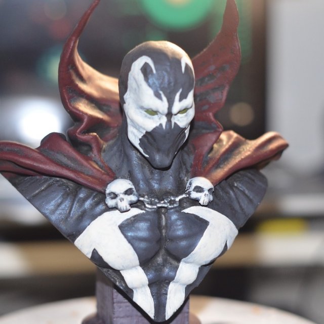 Spawn Bust Figure 3D Baskı Modeli .c4d .max .obj .3ds .fbx .stl .blend 