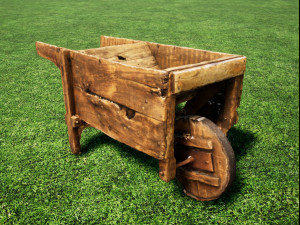 wooden cart 3D 모델