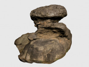 3d scanned rock Modello 3D