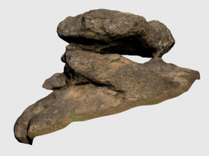 3d scanned rock Modello 3D