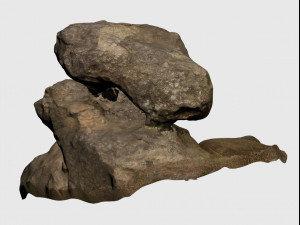 3d scanned rock Modello 3D