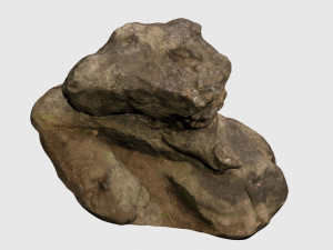 3d scanned rock Modello 3D