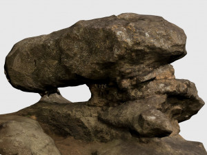 3d scanned rock Modello 3D