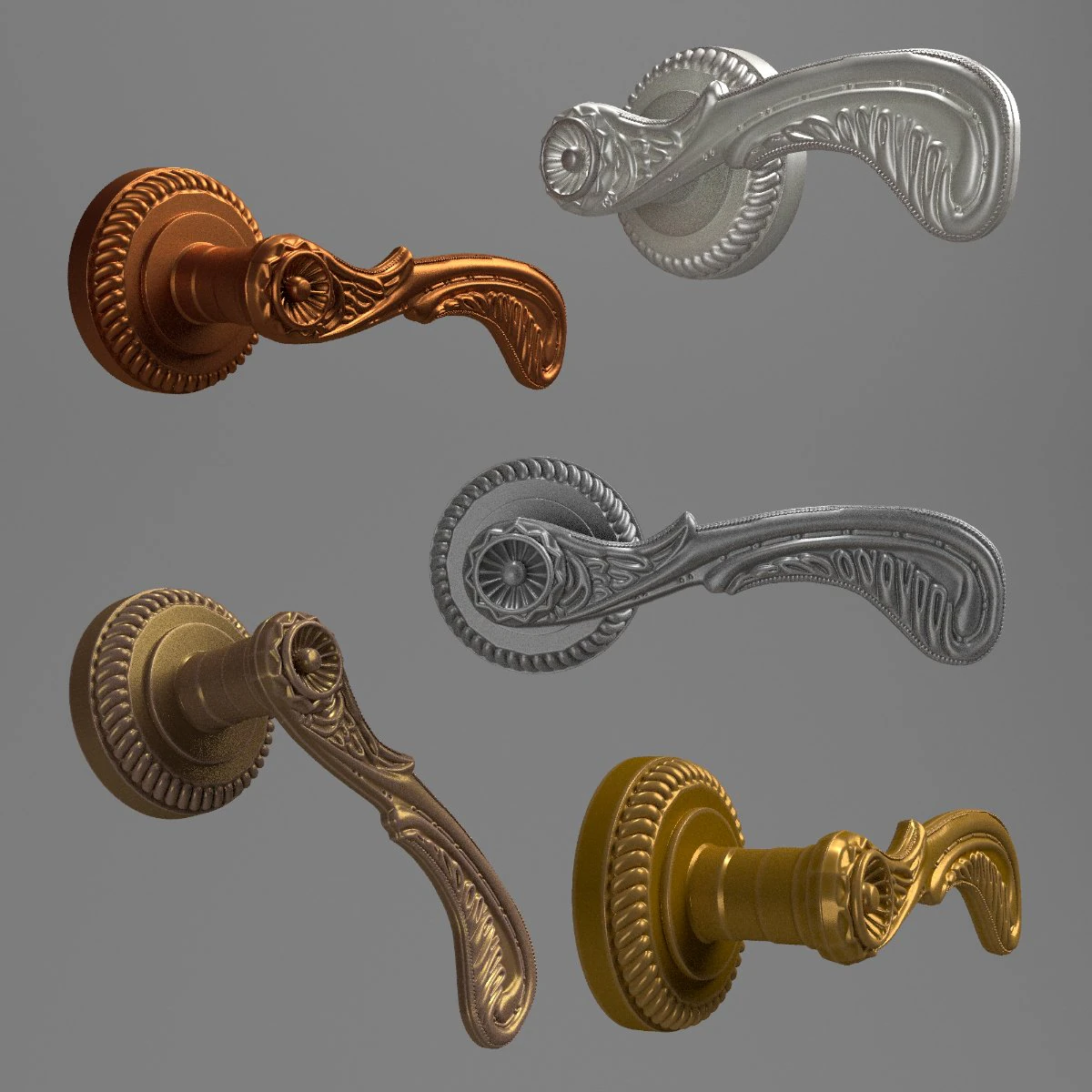 klamka do drzwi Porto Model 3D .c4d .max .obj .3ds .fbx .stl .blend 