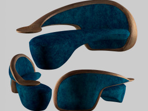 sofa annecy kagan 3D 모델