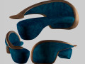 sofa annecy kagan 3D 모델