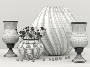 decorative set forget-me-nots Modèle 3D