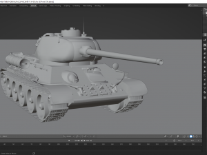 t-34-85 without textures 3D Модель