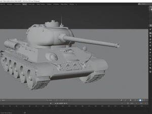 t-34-85 without textures 3D Model