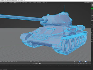 t-34-85 without textures 3D Model