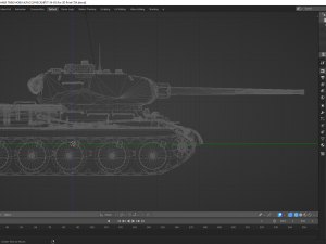 t-34-85 without textures 3D Модель