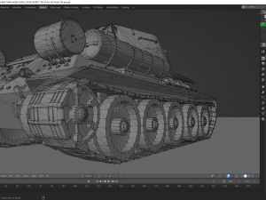 t-34-85 without textures 3D Модель