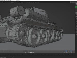 t-34-85 without textures 3D Model