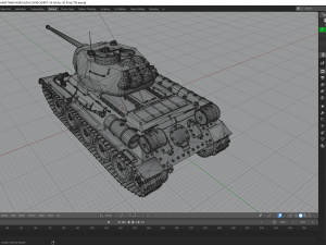 t-34-85 without textures 3D Модель