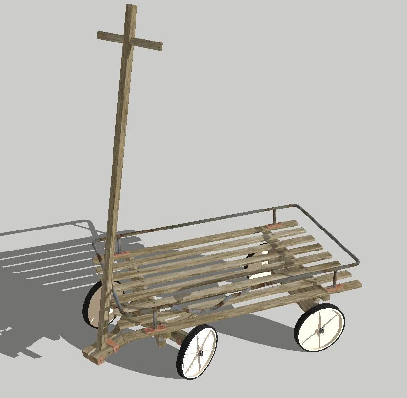 handcart rollfix 3D Model .c4d .max .obj .3ds .fbx .stl .blend