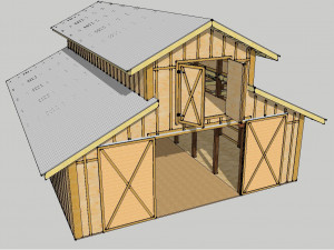 barn of north star ranch 3D Model
