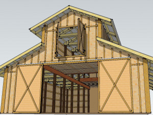 barn of north star ranch Model 3D