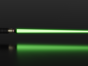 green lightsaber 3D Model