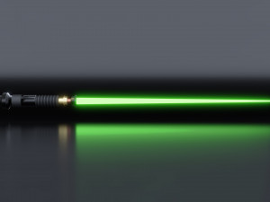 green lightsaber 3D 모델