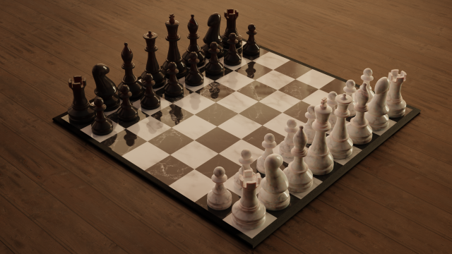 chess set 3D Model .c4d .max .obj .3ds .fbx .stl .blend 
