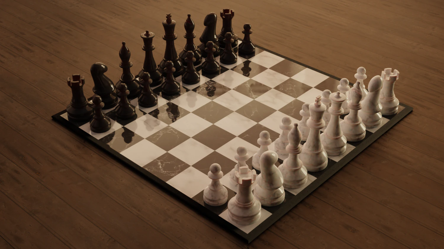 chess set 3D Model .c4d .max .obj .3ds .fbx .stl .blend