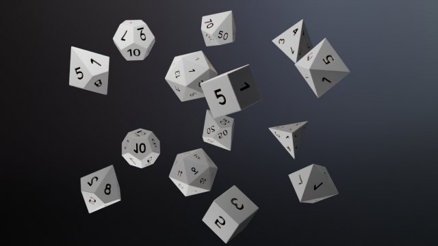 polyhedral dnd dice pack 3D मॉडल .c4d .max .obj .3ds .fbx .stl .blend 