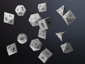 polyhedral dnd dice pack 3D 모델