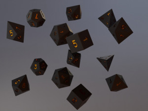 polyhedral dnd dice pack 3D मॉडल