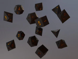 polyhedral dnd dice pack 3D Model