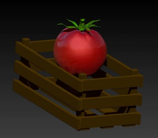 tomato in box Model 3D .c4d .max .obj .3ds .fbx .stl .blend 