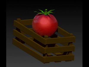 tomato in box 3D 모델
