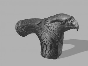 eagle cane handle 3D 模型