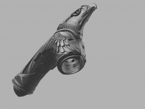 eagle cane handle 3D 模型