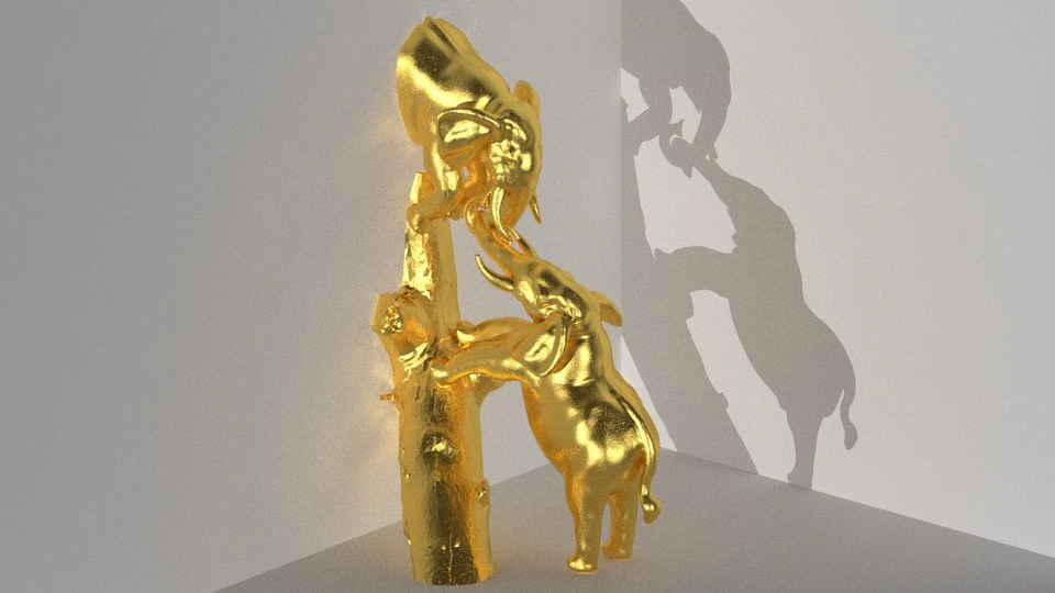 elephants 3D Print Model .c4d .max .obj .3ds .fbx .stl .blend 