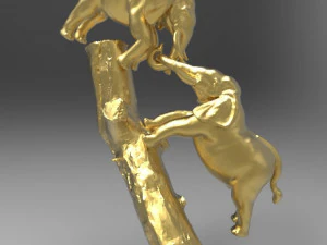elephants 3D Print Model